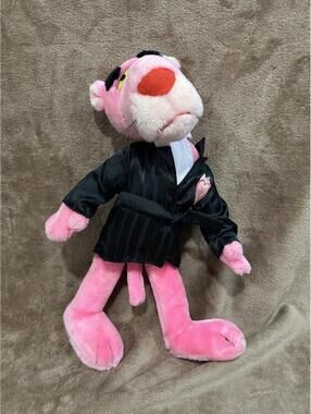 The 24k Company Pink Panther Plush Vintage Hugh Heffner Bullocks EUC Bendable